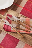 SET OF KNIVES WITH WOOD-DESIGN HANDLES (SET OF 4)