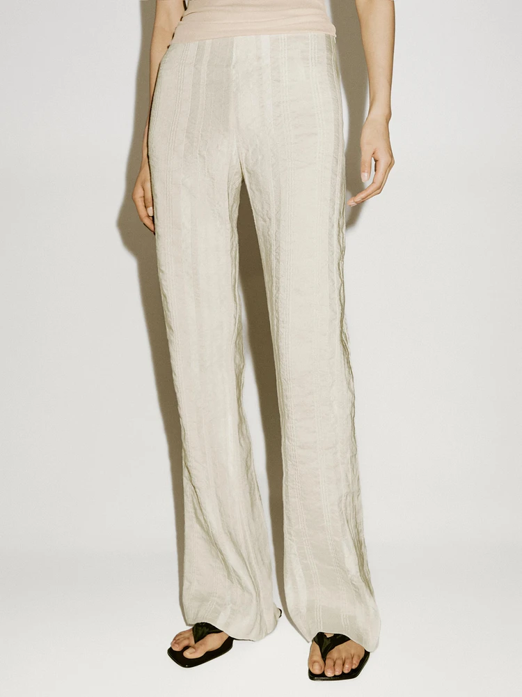 Pantalon flare en lin mélangé - Limited Edition