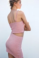 HIGH-WAISTED STRETCH MINI SKIRT