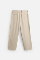 PANTALON LIN - COTON PLIS