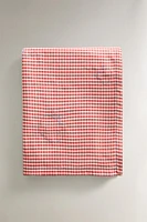 CHILDREN'S EMBROIDERED CHECK COTTON TABLECLOTH