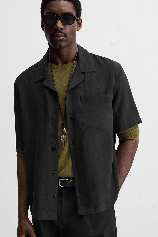 FLOWY SHIRT WITH POCKET