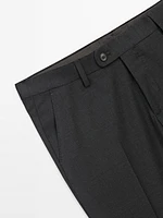 Plain wool suit pants