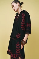 ZW COLLECTION EMBROIDERED SHORTS