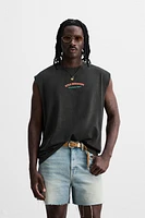 T-SHIRT DÉLAVÉ TANK IMPRIMÉS