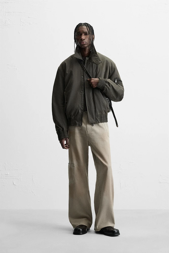 WAXED EFFECT WASHED JACKET