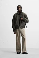 WAXED EFFECT WASHED JACKET