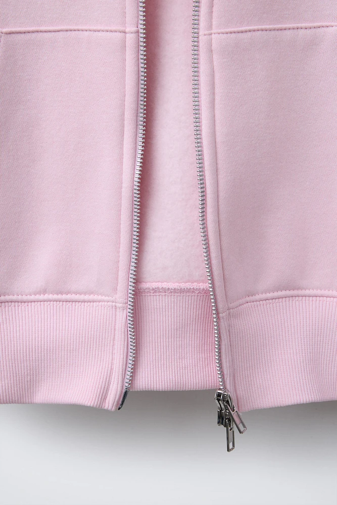 HOODED SWEATSHIRT WITH ZIP