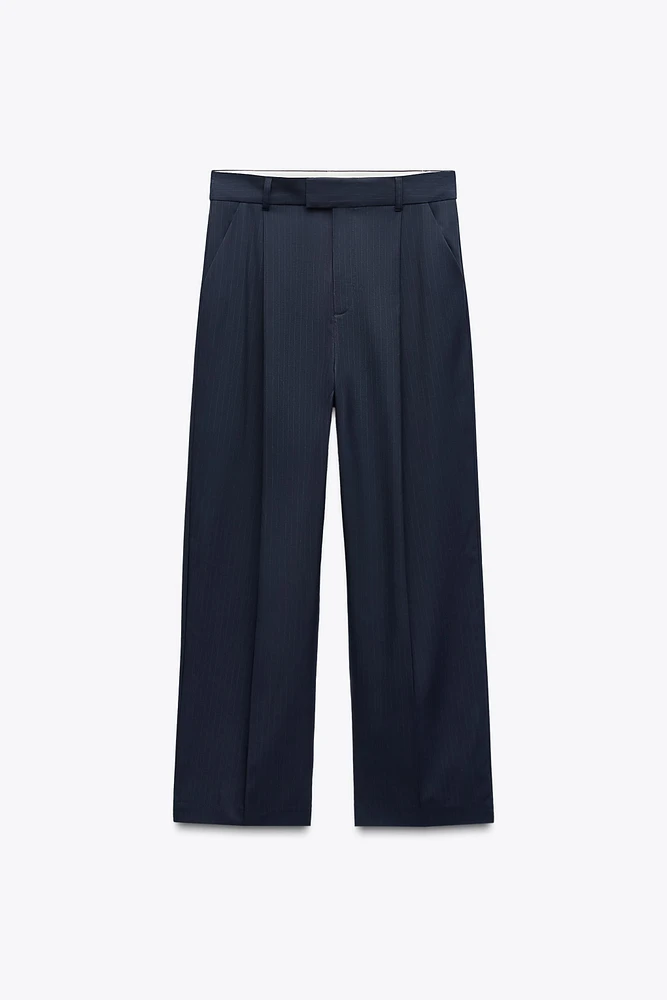 PANTALON À PLIS RAYURE TENNIS