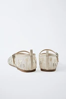 EMBROIDERED BALLET FLATS