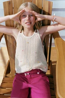 BUTTONED LINEN SHORTS