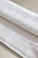 METALLIC THREAD BATH TOWEL WITH BORDER