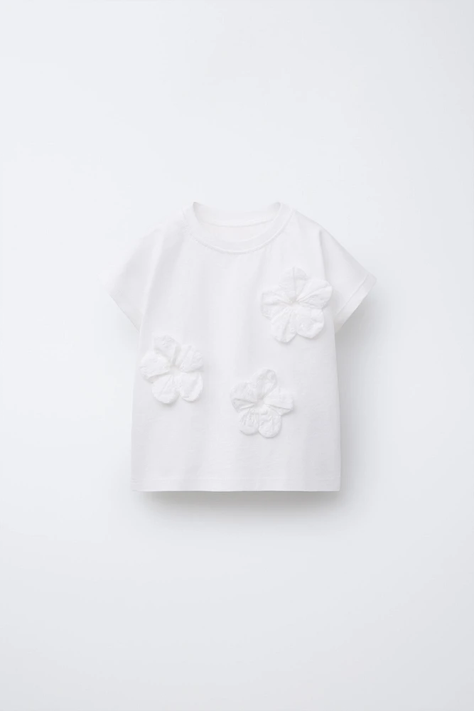 FLORAL APPLIQUÉ SHIRT