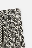 PERFORATED JACQUARD RELAXED FIT PANTS