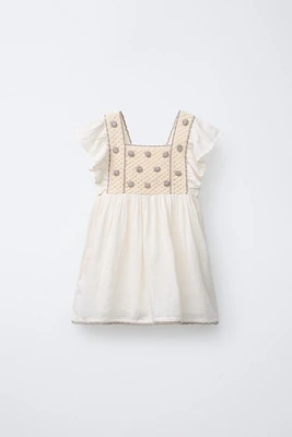 CROCHET KNIT TEXTURED DRESS