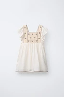 CROCHET KNIT TEXTURED DRESS