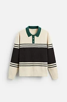 TEXTURED KNIT POLO SHIRT