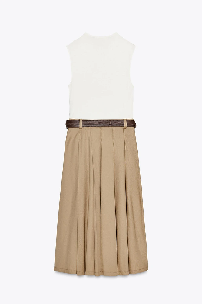 COMBINATION BELTED DRESS