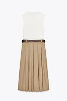 COMBINATION BELTED DRESS