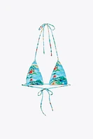 TROPICAL PRINT BIKINI TOP