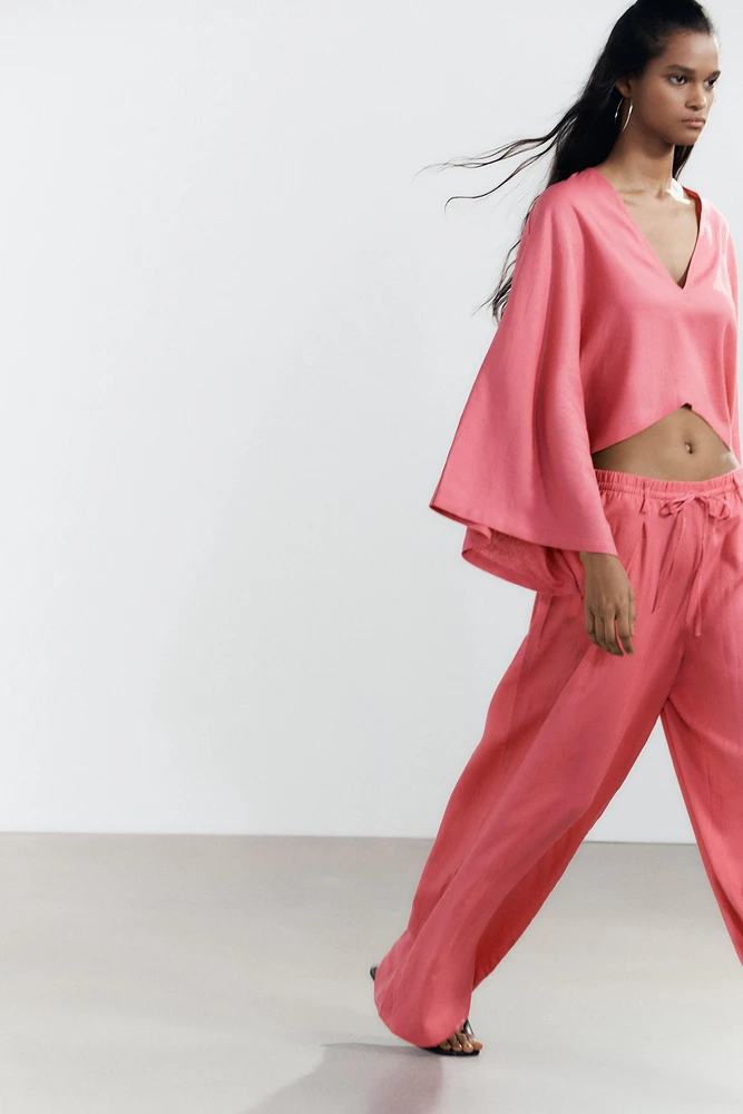 LINEN PALAZZO PANTS