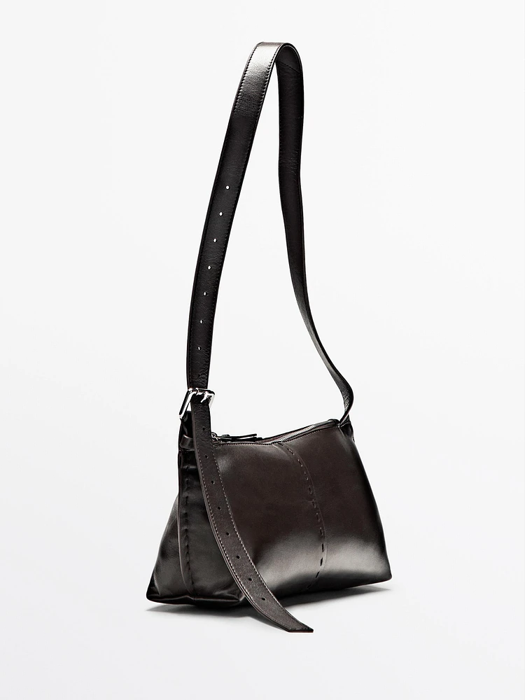 Mini-sac à bandoulière en cuir nappa