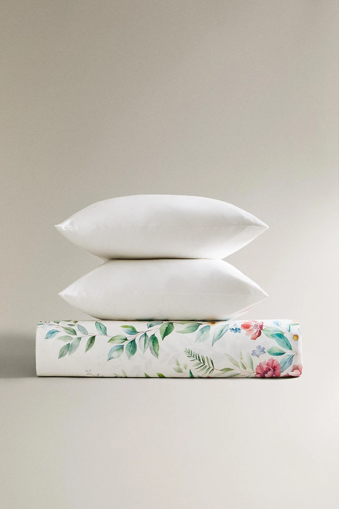 HOUSSE DE COUETTE COTON IMPRIMÉ FLEUR
