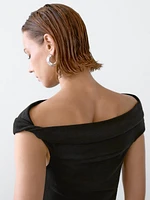 Top bustier drapé