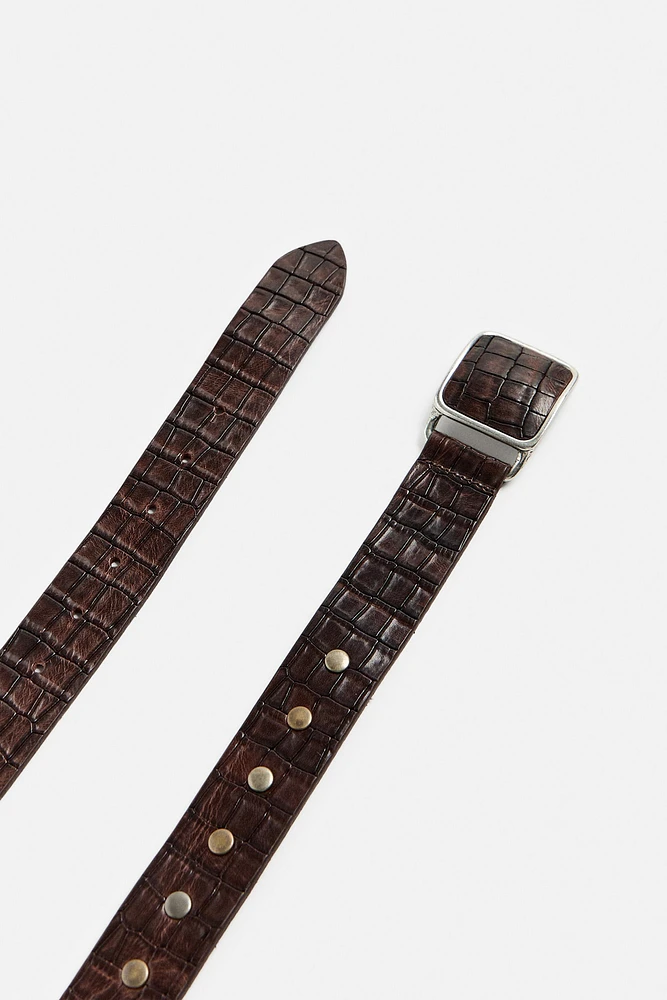 EMBOSSED LEATHER BELT LIMITED EDITION