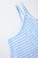 ROBE TEXTURÉE À CARREAUX