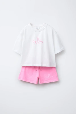 PRINTED T-SHIRT AND BERMUDA SET