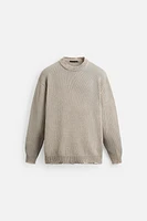 WASHED RIPPED EFFECT SWEATER