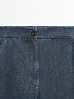 Jean super large taille haute