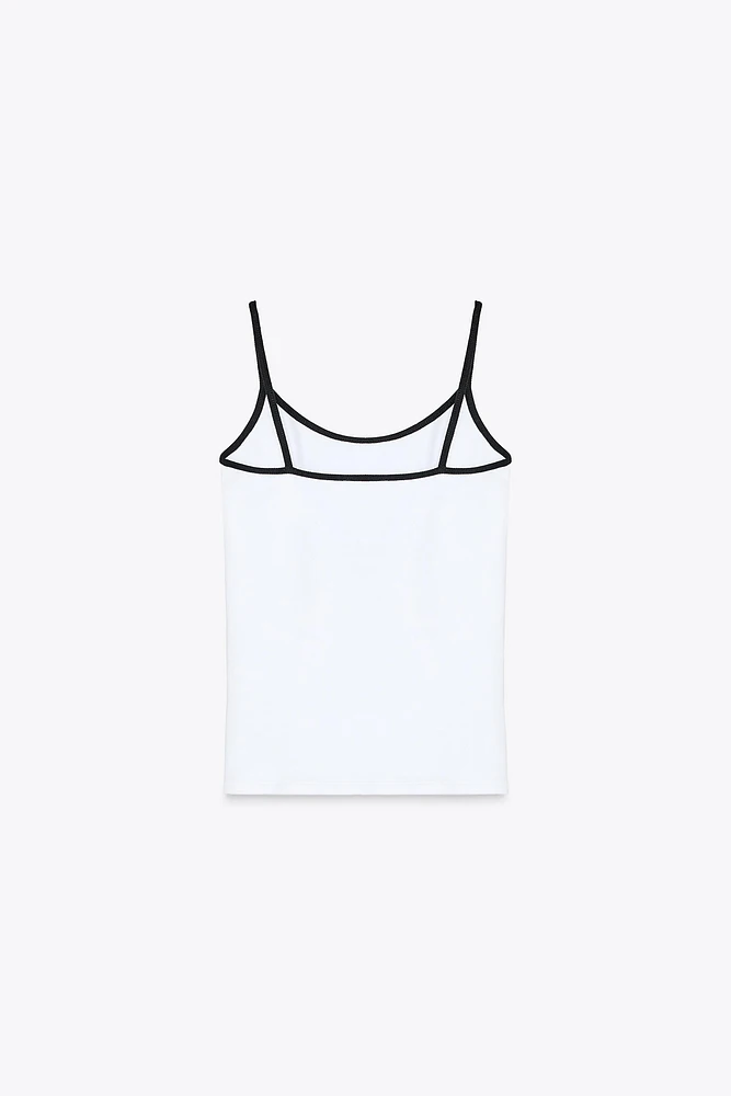 T-SHIRT LISERÉ EN CONTRASTE