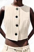 GILET COURT RAYÉ