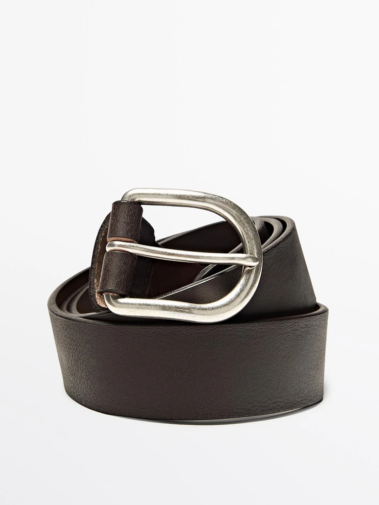 Ceinture en cuir nappa