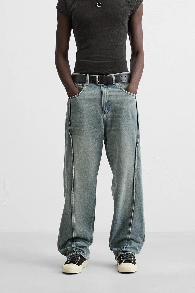 JEAN BAGGY À COUTURES