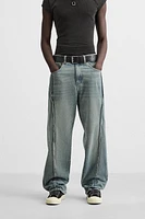 JEAN BAGGY À COUTURES