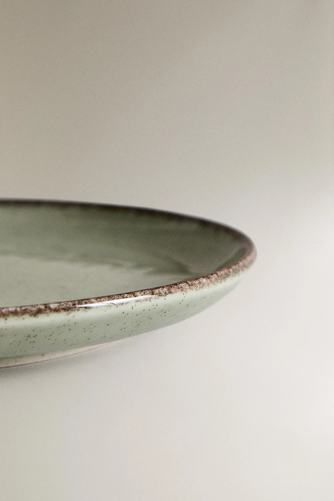 ASSIETTE À PAIN PORCELAINE BORD EFFET ANTIQUE
