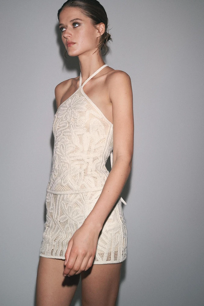 ROBE HALTER BRODÉE