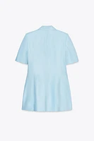 FITTED SHORT SLEEVE LINEN BLAZER