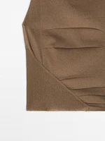 Sleeveless cotton blend top - Studio