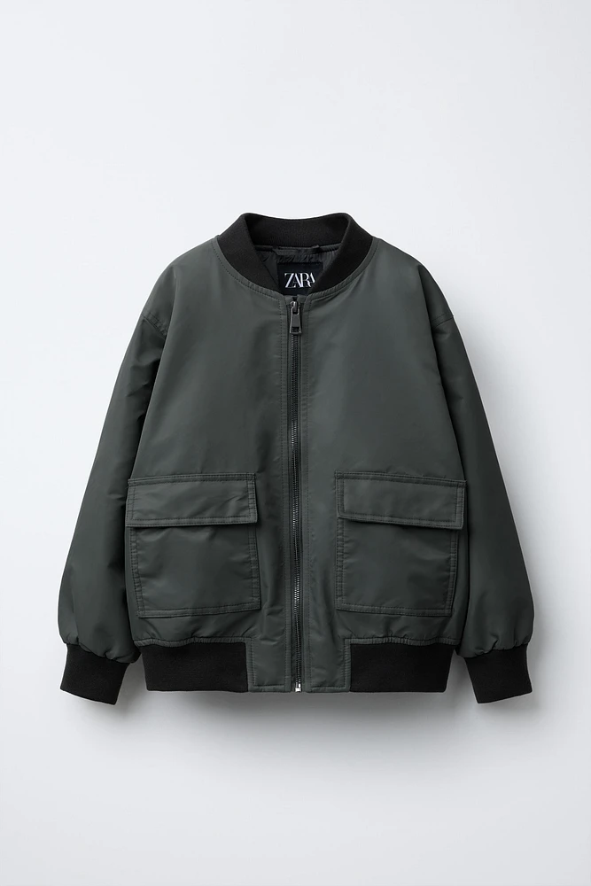 NYLON POCKET BOMBER