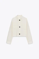 VESTE AVEC LIN MANCHES COMBINÉES