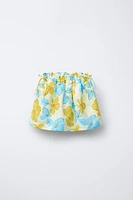 JUPE-SHORT BERMUDA À FLEURS EN LIN