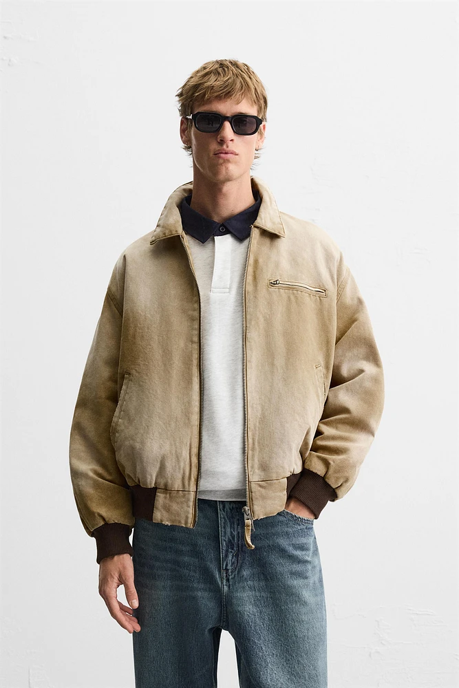 BLOUSON BOMBER DÉLAVÉ