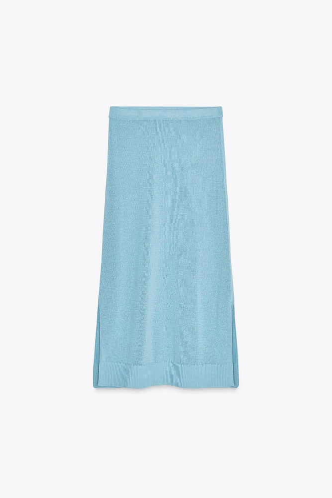 JUPE MIDI EN MAILLE