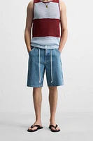 BERMUDA EN DENIM À POCHE DE CHARPENTIER