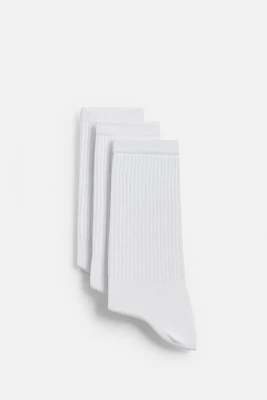 LOT DE 3 PAIRES CHAUSSETTES BASIQUES CÔTELÉES