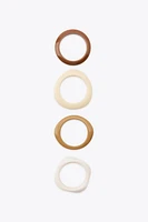 LOT DE 4 BRACELETS EN RÉSINE
